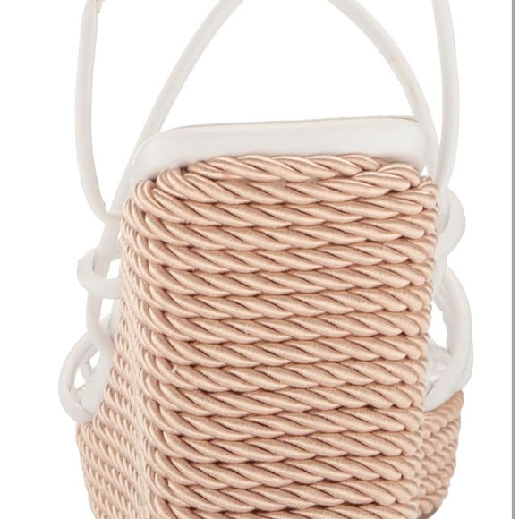 Marc Fisher Zarah Platform Wedge Sandals White size 8.5 - Picture 13 of 15